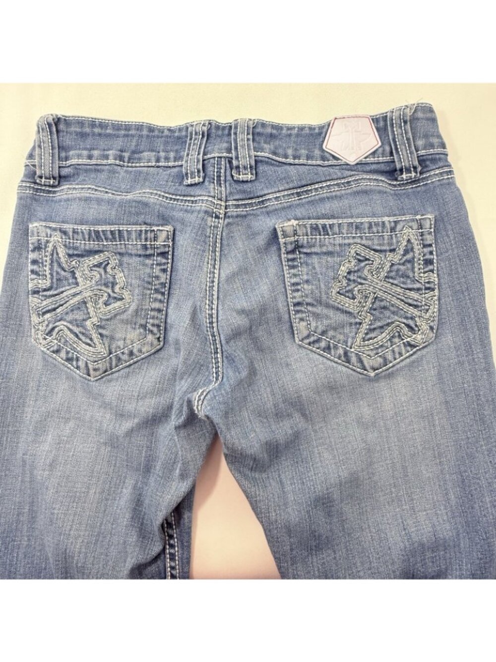 Tin Haul Jeans Bootcut Straight Women Size 29L Cowboy Cowgirl Embroidered Logo - Picture 9 of 12